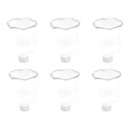 4E's Novelty Clear Glass Votive Cups with Peg - Pack of 6 - Tulip Votive for Candelabra Candle Holder, Home Interior Candle Sconce Glass Replacement Parts, Shabbat Candle Glass Oil Lamp (2.75