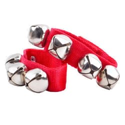BronaGrand 2 Pcs Christmas Musical Tambourine And Wrist Shaking Jingling Bells