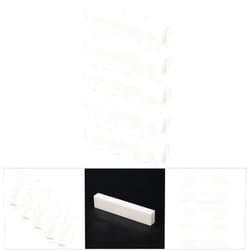 RiToEasysports Blank Bone Nut String Pillow, Electric Guitar Bass Guitar Classical Guitar for Classical Electric Acoustic Guitar 52x6x10mm (5 Pieces)