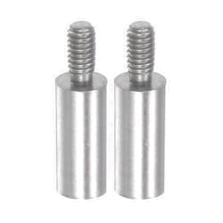 HARFINGTON 2pcs Dial Digital Indicator Extension Stem Rod 10mm Length 4.5mm Diameter M2.5 Thread High Speed Steel for Height Depth Gauge, Silver Tone
