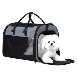 PET MARVEL Cat Carrier Soft Sided Large for Pet Dogs up to 25 Lbs, Airline Approved Mesh Pet Travel Bag, Breathable Bite-Resistant Fabric with Removable Washable Mat