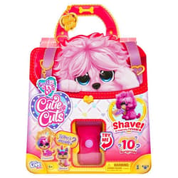 Little Live Pets Little Live Scruff-A-Luvs Cutie Cuts: Shave, Reveal and Style, Plush Rescue Pet - Pink Puppy