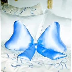 QUIRAI Bow Pillow Big Bow Throw Pillow, Bow Shaped Pillow, Bow Room Decor Red Bow Pillow Bow Nursery Decor, Silky Satin Coquette Room Decor