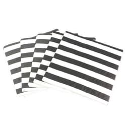 Dulousia Black Striped Paper Party Napkins 100 Count for Birthday, Wedding, Baby Shower, Bridal Shower, Geadutaion, Retirement, 6.5x6.5inch