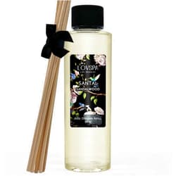LOVSPA Santal Sandalwood Reed Diffuser Oil Refill with Replacement Scent Sticks | A Warm, Earthy & Woody Aroma, 4oz | Made in The USA