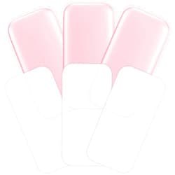 YEAJOIN 6PCS Silicone False Eyelash Holder Pads for Eyelash Extensions Loose Lash, Reusable Eyelash Extensions Tools, Transparent and Pink