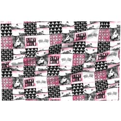 Spoonflower Fabric - Motocross Patchwork Wild Pink Dirt Bike Little Arrow Nursery Cheater Printed on Petal Signature Cotton Fabric by The Yard - Sewing Quilting Apparel Crafts Decor