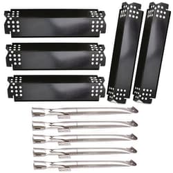Adviace Grill Replacement Parts for Nexgrill 720-0888, 720-0888N, 720-0830H Gas Grill Models, 5 Pack Grill Pipe Burners and Heat Plate Shields Kit for Nexgrill Replacement Parts