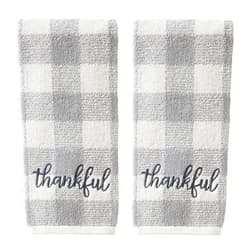 SKL Home by Saturday Knight Ltd. Thankful Plaid Hand Towel (2-Pack), Gray