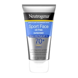 Neutrogena Sport Face Sunscreen SPF 70+, Oil-Free, 2.5 fl oz, Sweat & Water-Resistant, Broad-Spectrum UVA/UVB, Nourish & Restore Skin Balance, Oxybenzone Free Sunscreen For Face