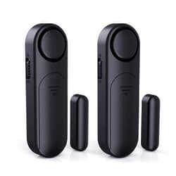 AKOYU Door Alarm When Opened (2 Pack), 120dB Door and Window Open Sensor for Home Security/Kid Safety/Pool Safety, Sliding Front Door Opening Sensor Alert for Garage/Apartment/Business Office Entry,Black