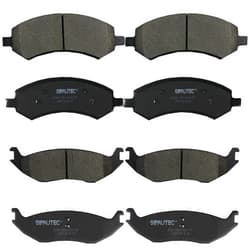 SIPAUTEC-Front & Rear Carbon Fiber Ceramic Brake Pads Replacement For 2006-2016 2017 2018 Dodge Ram 1500 5 Lug