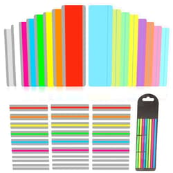 Wiwaplex 48 Pieces Guided Reading Strips 3 Style Reading Highlighter Strips 8 Colored Reading Overlays with Transparent Highlighter Stick Tabs Reading Bookmark for Dyslexia