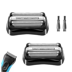 Docal Series 3 32B Electric Replacement Shaver Head Accessories blade Compatible with Braun Series 3 Foil Shaver Replacement Heads S3 3040s 3080s-4 370cc 3070cc 3000s 3010, 3090cc Etc (2PACKS)