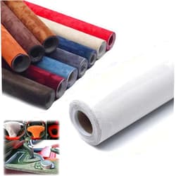 VALHMKT Alcanatra Wrap Interior Wrap, Alcanatra Adhesive Wrap, Microfiber Suede Fabric Self-Adhesive Car Wrapping Film, Suede Headliner Fabric Self Adhesive(White,50 * 140CM)