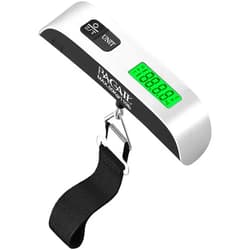BAGAIL Digital Luggage Scale, 110lbs Hanging Baggage Scale with Backlit LCD Display, Portable Suitcase Weighing Scale, Travel Luggage Weight Scale with Hook, Strong Straps for Travelers