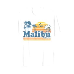 Retro Beach Vacation Summer Quotes Shirts & Gifts Malibu California Beach Vacation Cute Vintage Cali 70s Retro T-Shirt