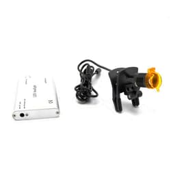 NSKI 3W LED Headlight Lamp Insert Type/Clip-on Type with Filter for Binocular Loupe Silver (Plastic Clip)