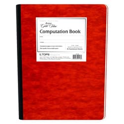 Ampad Gold Fibre Computation Book, Red Cover, Ivory Paper, Letter Size, 4 Square Inch Rule, 76 Sheets, 1 Each (22-156)