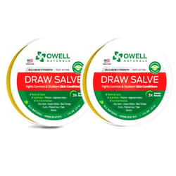 OWELL NATURALS Draw Salve for ingrown Hair, Boil, Cyst, Splinter Remover, Bug Spider Bites, bee Sting, Mosquito bite Itch, Poison Ivy (2 Pack)
