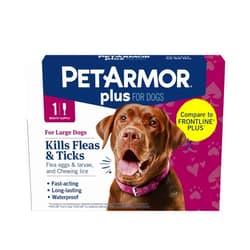 PetArmor Plus Flea and Tick Prevention for Dogs, Dog Flea and Tick Treatment, 1 Dose, Waterproof Topical, Fast Acting, Large Dogs (45-88 lbs)