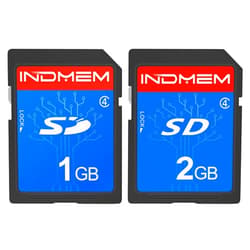 Pefishop INDMEM SD Card 1GB + 2GB， Class 4 Flash Memory Card 2G SLC Standard Secure Digital Cards