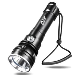 PFSN professioner Scuba Dive Light Diving Flashlight - PFSN 3000 Lumens Underwater Flashlight 150m Waterproof, 400m Long Throw Spot & Wide Beam Diving Light, Best Rechargeable Dive Torch for Diver Snorkeling, Caving