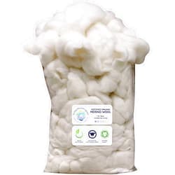 Living Dreams Yarn CERTIFIED ORGANIC Merino Wool Roving. Ethically & Responsibly Sourced Fiber for Spinning, Felting, Filling and Dryer Balls - 1 LB Bag, Natural White Combed Top