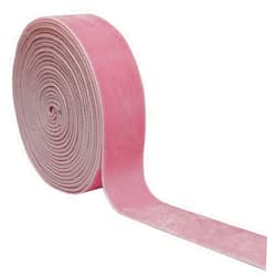 Qingxii Decorr Wedding Christmas Valentin's Day Gift Box DIY Craft Decor Velvet Ribbon (Pink, 1''x2Yards)