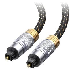 Cable Matters Premium Optical Audio Cable 10ft (Toslink Optical Cable for Soundbar, Digital S/PDIF Cable) - Ideal for Hi-Fi Audio with Samsung, Sonos, Sony, Bose Soundbars, 10 Feet
