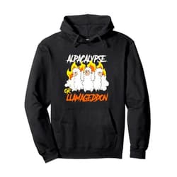 Llama Queen Birthday Party Gift & Tee T-Shirts Alpacalypse Llamageddon Alpaca Lover Llama Halloween Quote Pullover Hoodie