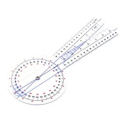 A2Z SCILAB Goniometer Transparent Orthopedic Angle Ruler Plastic Goniometer 360 Degree for Body Measuring Tape Goniometer Protractor Ruler (12 Inch)