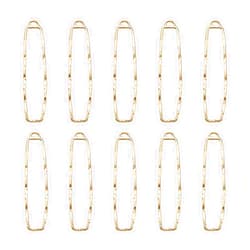 PH PandaHall PandaHall 10pcs KC Gold Open Back Bezel Charms Epoxy Resin Pressed Flower Blank Rectangle Frame Hollow Dangle Pendants for UV Resin Jewelry Making Choker Earrings Necklace Bracelet DIY Crafts