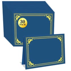 COIDEA 30 Packs Certificate Holders, Navy Blue Certificate Covers, Diploma Holders, Certificate Folders with Gold Foil Border for Letter Size 8.5