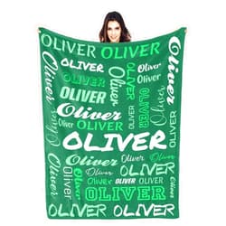 Dr.TOUGH Personalized Blanket for Kids Adults Blanket Custom Blanket with Name Personalized Name Super Soft Flannel Blankets Gifts for Chrismas Birthday