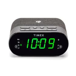 Timex Wireless Charging Alarm Clock Radio with USB Charging Port, Dual Digital Alarms, 10 FM Presets, Dimmable with Sleep Timer and Battery Backup (Model TW500)