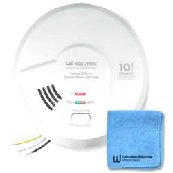 Universal Security Instruments Hardwired Smoke and Carbon Monoxide Detector, MIC1509S Combination Smoke Detector with 10-Year Battery Backup, Wholesalehome Cloth Included