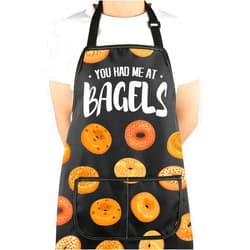 VAMSII Bagel Lover Gift You Had Me At Bagels Apron With Pockets Bagel Taster Adjustable Apron Bread Baking Lover Gift