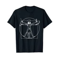 Chef Tee Shirts & Funny Cooking Gifts Chef T-Shirt Vitruvian Man Da Vinci Funny Cooking Gift T-Shirt