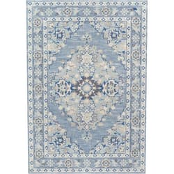 Momeni Anatolia Medallion Blue Area Rug 5'3