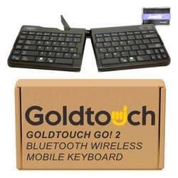 Goldtouch Go!2 Wireless Bluetooth Mobile Keyboard - PC & Mac GTP-0044W Plus Jestik Microfiber Cloth - Value Bundle