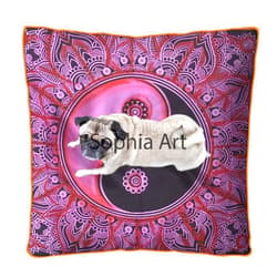 Sophia-Art Yin Yang Large Floor Pillow,Throw Cushion Cover Oversized Mandala Seating Dorm Living Room Decor, Dog Cat Bed Ottoman Yoga Meditation Indoor Outdoor Pouf (Multi)