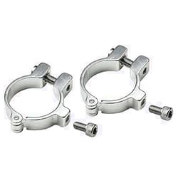 Velo Orange Hinged Water Bottle Cage Clamps - 31.8mm, Silver Y
