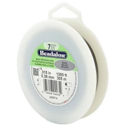 Beadalon 7 Strand Stainless Steel Bead Stringing Wire, 0.015 in / 0.38 mm, Bright, 1000 ft / 305 m