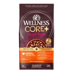 Wellness CORE+ (Formerly RawRev) Dry Dog Food with Freeze Dried Pieces, Small Breed, Wholesome Grains, High Protein, Natural, Original Turkey & Chicken Recipe, (4-Pound Bag)