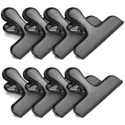 FINDMAG Bag Clips, Heavy Duty Stainless Steel Chip Clips, 8 Pack Food Bags Clamp Great for Kitchen Office to Seal Coffee Bags, Paper Sheets - Pack of 8