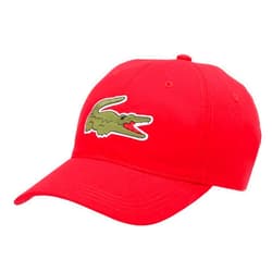 Lacoste Men's Big Croc Twill Adjustable Leather Strap Hat