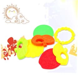 Winwinfly Baby Teething Toys 4 Pack - Plastic Safe Teethers for Newborn Infant, Soft & Textured - Babies Shower Gift