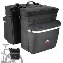 KEMIMOTO Bike Bag Accessories Panniers for Bicycle Rear Rack Bag Upgraded 34L Capacity Storage Saddle Bag Water Resistant Mountain Road Electric Bike Trunk 6 inches Bike Rack Black