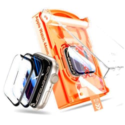 Tensea 2Pack for Apple Watch Screen Protector 45mm 41mm 44mm 40mm 49mm Accessories, Protective Soft Film with Installation Kit, for iWatch Series 9 8 7 6 5 4 SE SE 2nd Generation Ultra Ultra 2